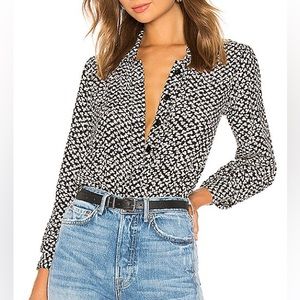 LPA Blouse Bodysuit in Little Leaves size S